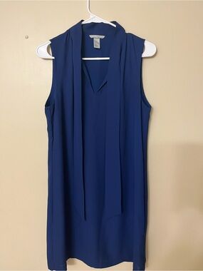 H&M Sleeveless Royal Blue Tie-Detail mini dress